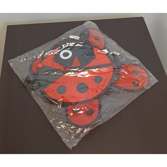 Wind Spinner NEW 3D LARGE Red & Black Petal with Stake Flower is 15 Inches Wide! - Picture 4 of 6